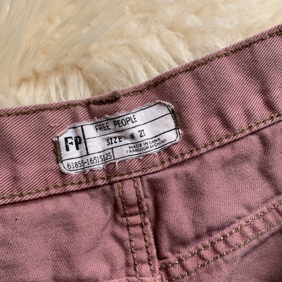 Free People Exposed Button Fly Distressed Jean Denim Shorts 27 - Picture 4 of 8